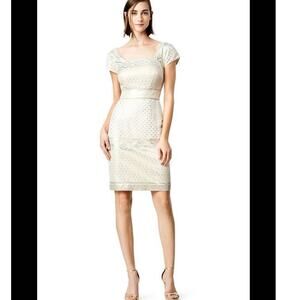 Marchesa Ivory Voyage Arabian Stars Align Sheath Dress Formal Women’s Size 4